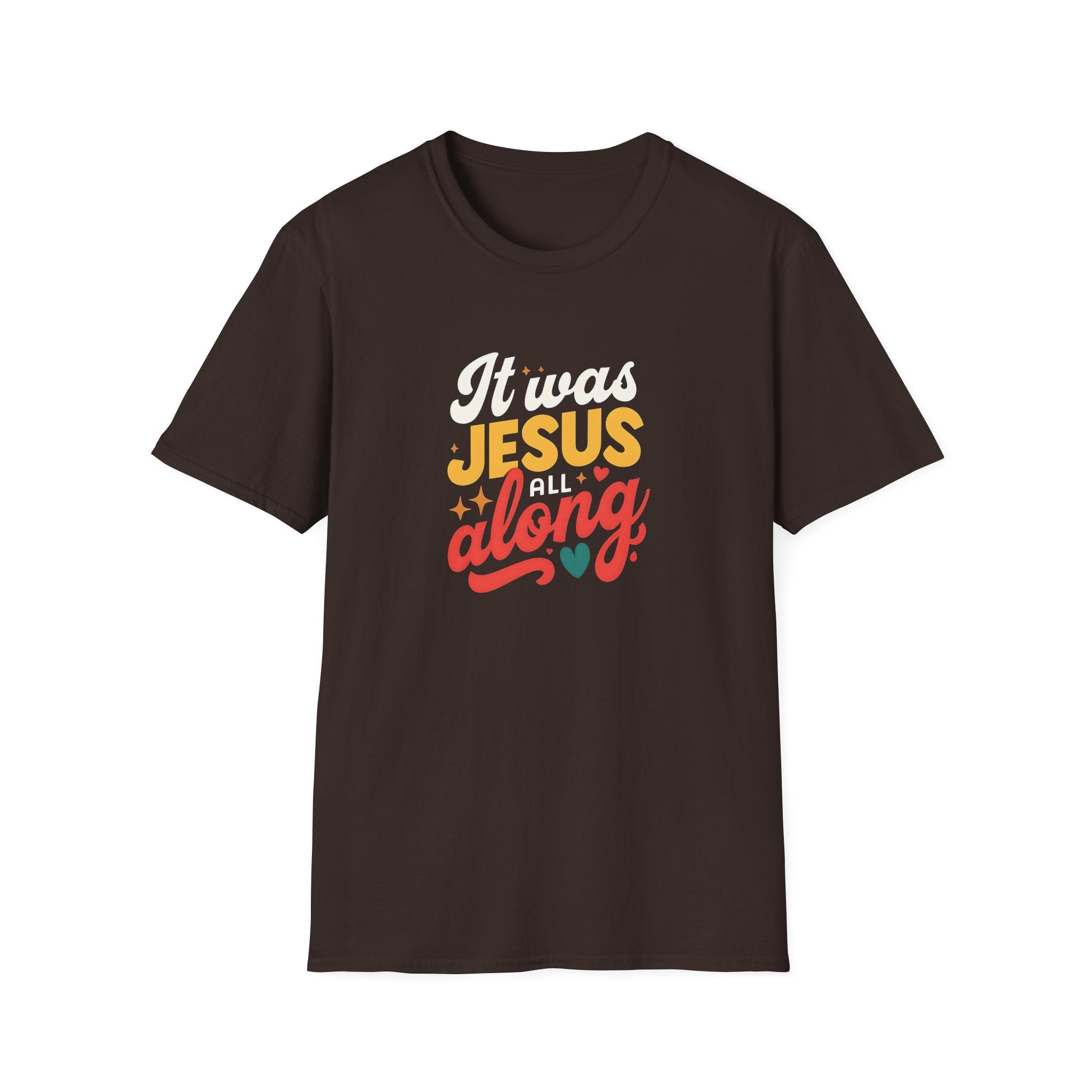 It Was Jesus All Along Gildan T-Shirt – Christian Faith Graphic Tee – Unisex Religious Shirt – Inspirational Jesus Quote – Gift for Believers