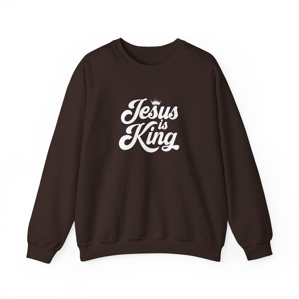 Jesus Is King Christian Gildan Unisex Crewneck Sweatshirt | Faith Apparel |  Religious Gift