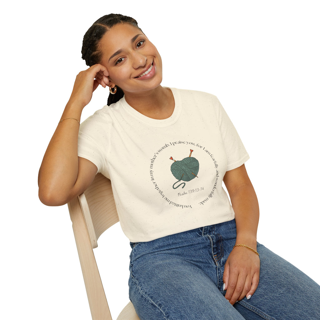 Psalm 139:13-14 Gildan Unisex Christian T-Shirt | Fearfully Wonderfully Made Tee | Christian Gift