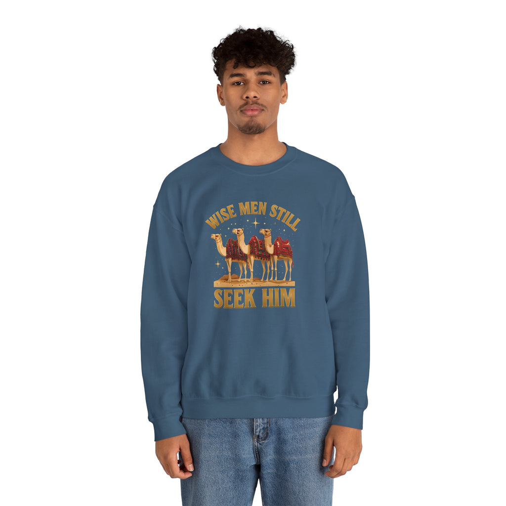 Wise Men Still Seek Him Gildan Unisex Crewneck Sweatshirt | Gift for Men | Religious Holiday Apparel