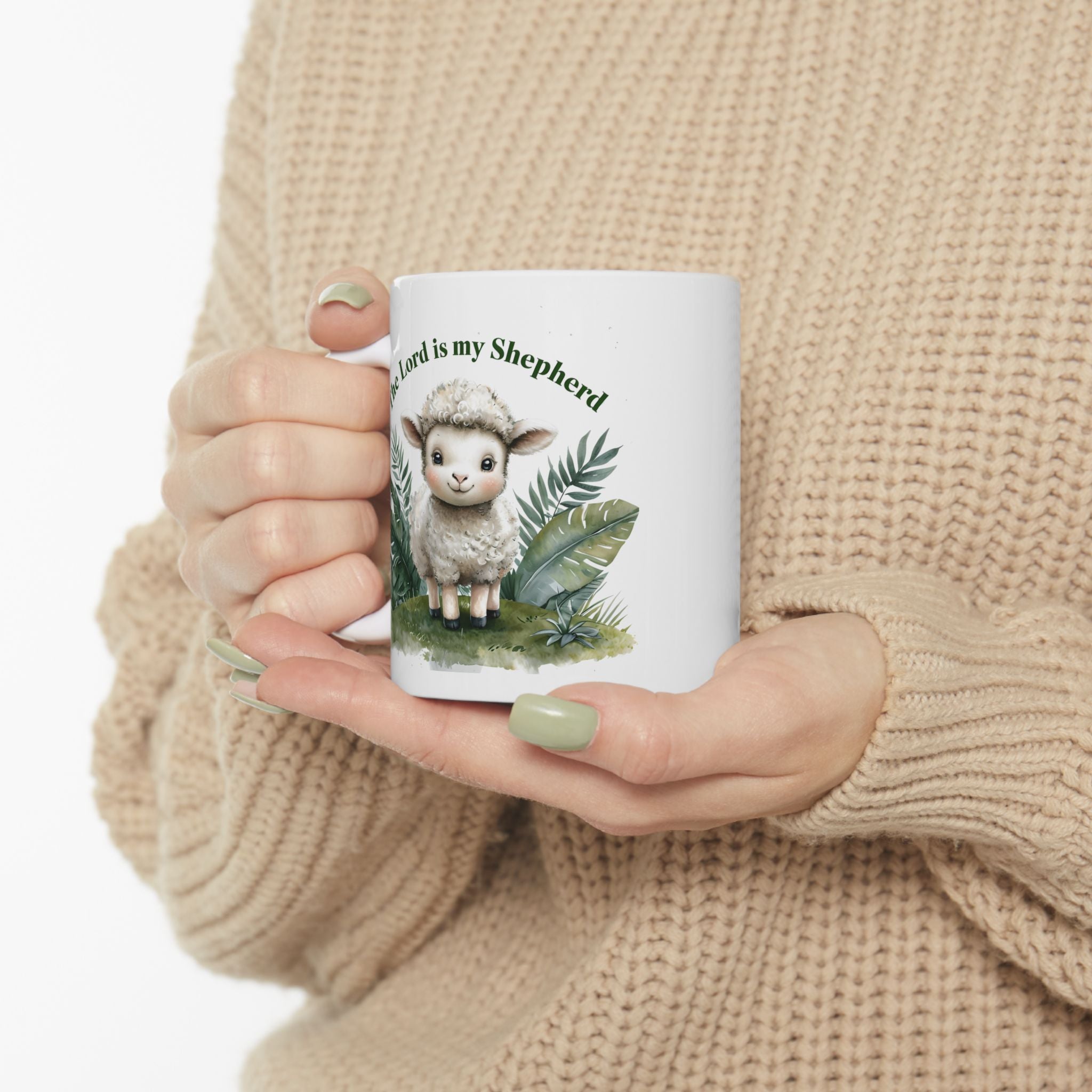 The Lord Is My Shepherd Mug – Christian Coffee Mug – Bible Verse Christian Gift