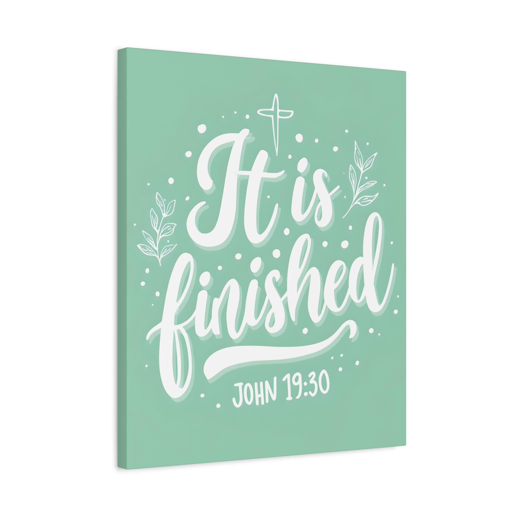 It Is Finished (John 19:30) Matte Canvas Wall Art | Christian Home Decor