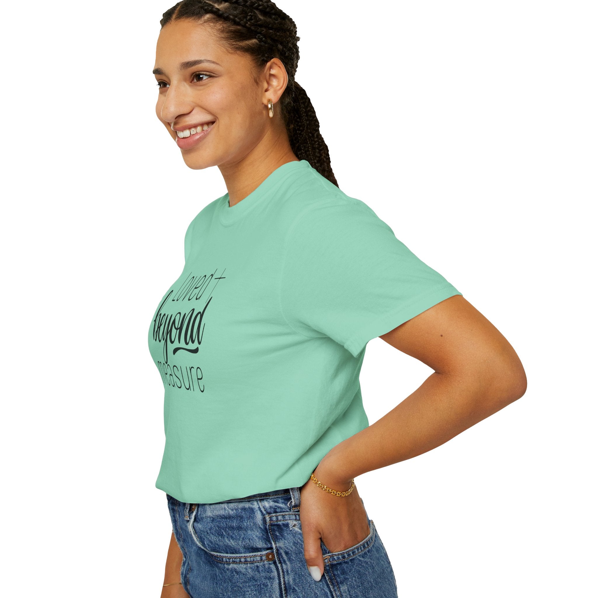 Loved Beyond Measure Unisex Garment-Dyed T-Shirt Soft Cotton Faith Shirt Christian Gift Tee S–4XL