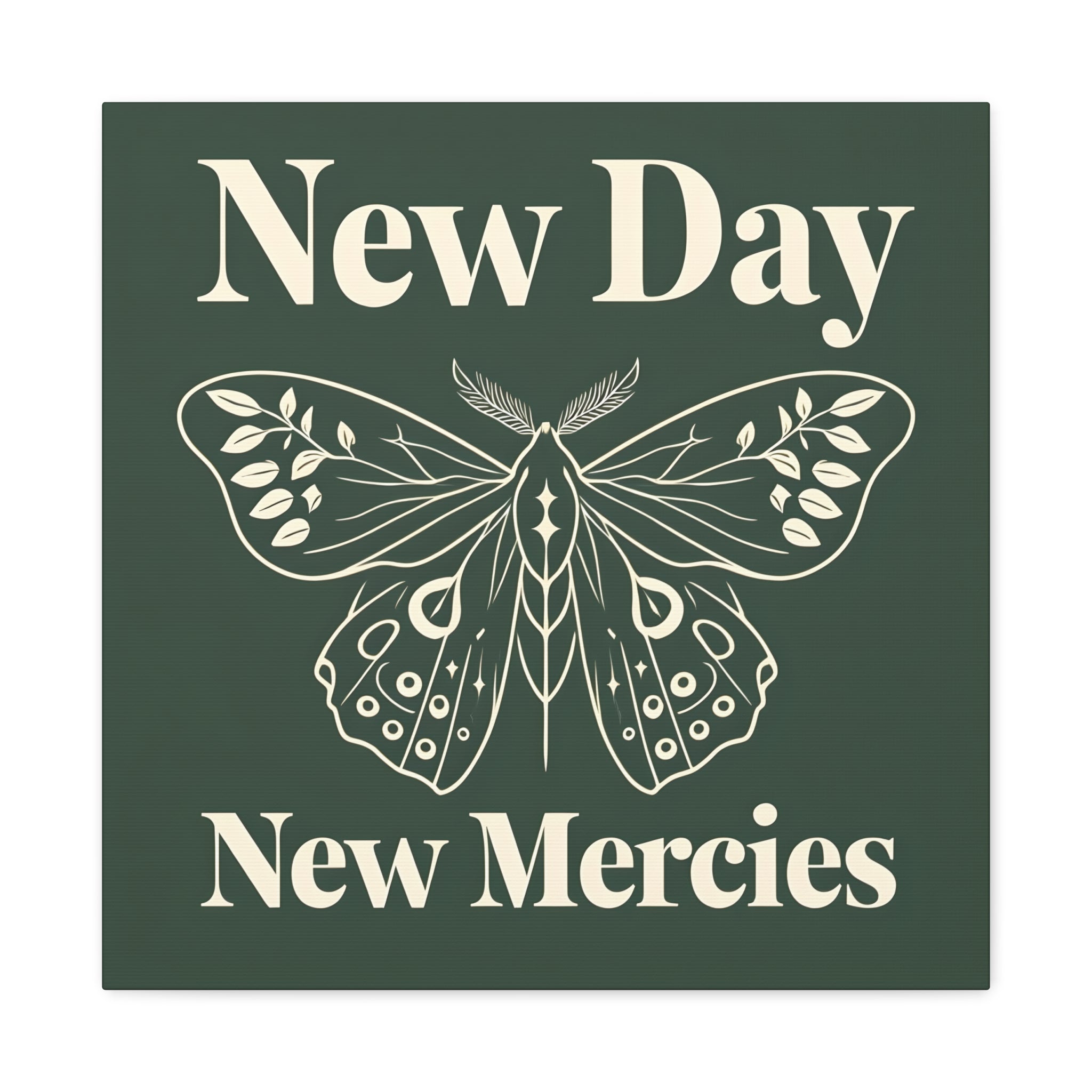 New Day New Mercies Christian Matte Canvas Wall Art | Faith Home Decor | Christian Housewarming Gift