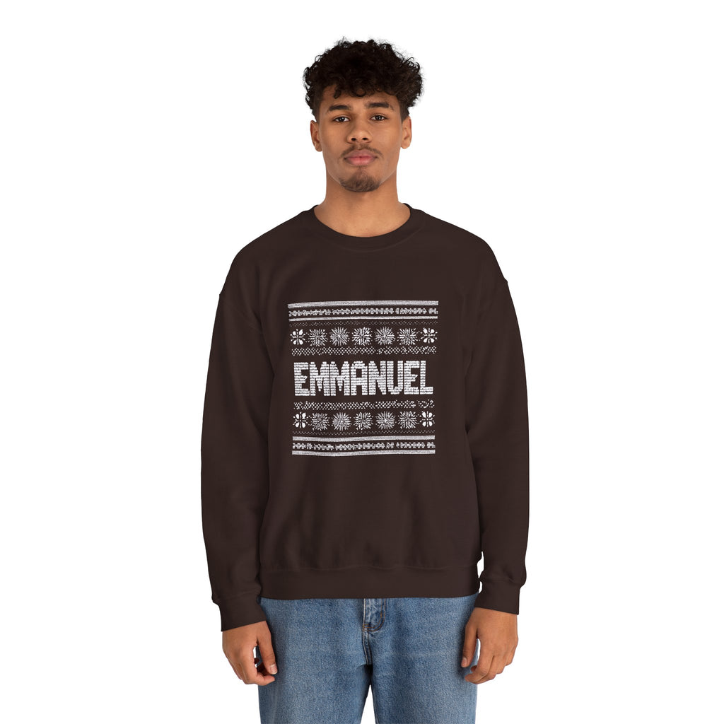Emmanuel Gildan Unisex Christmas Crewneck Sweatshirt |Christian Holiday Gift