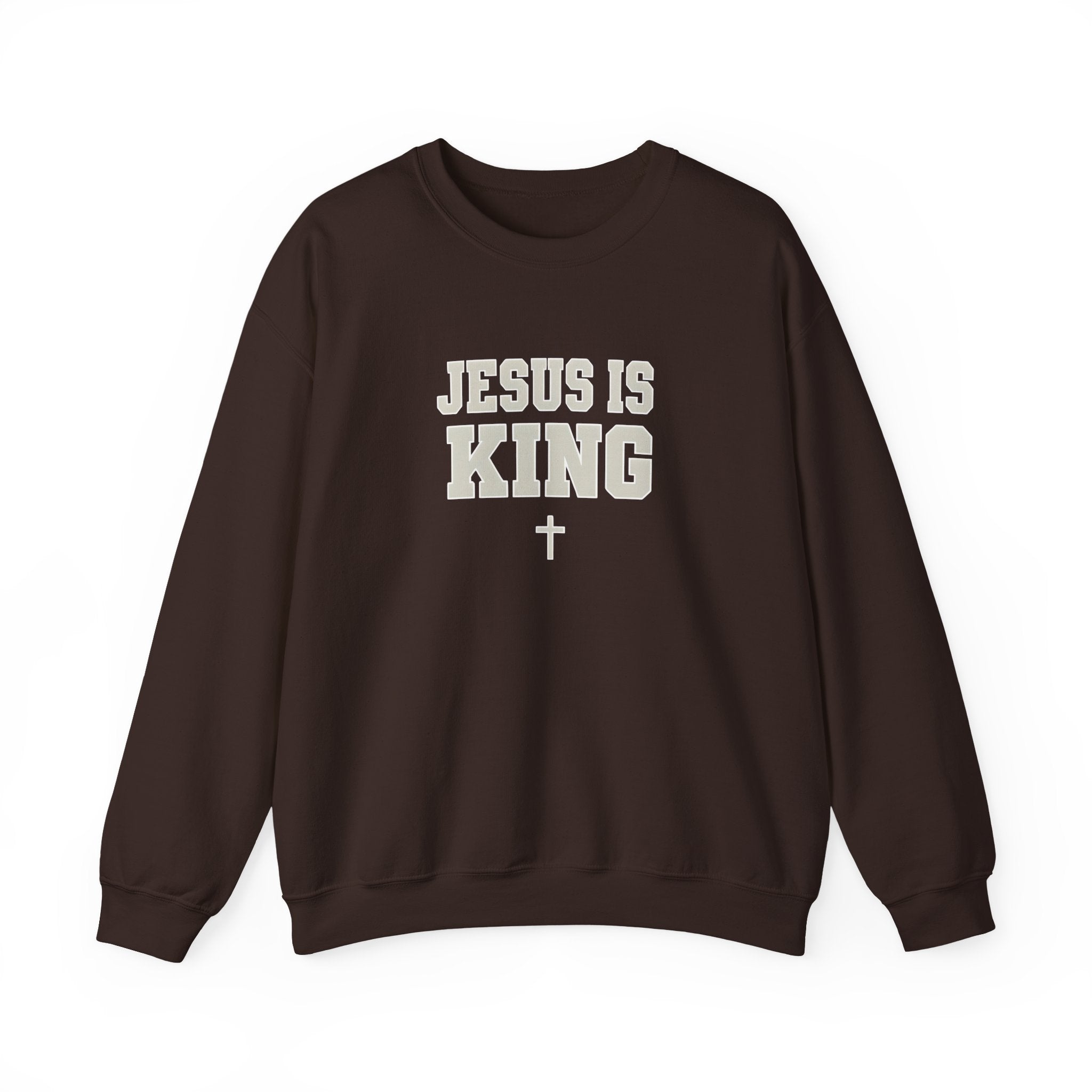 Jesus is King Gildan Unisex Crewneck Sweatshirt | Christian Apparel | Inspirational Gift | Cozy Everyday Wear