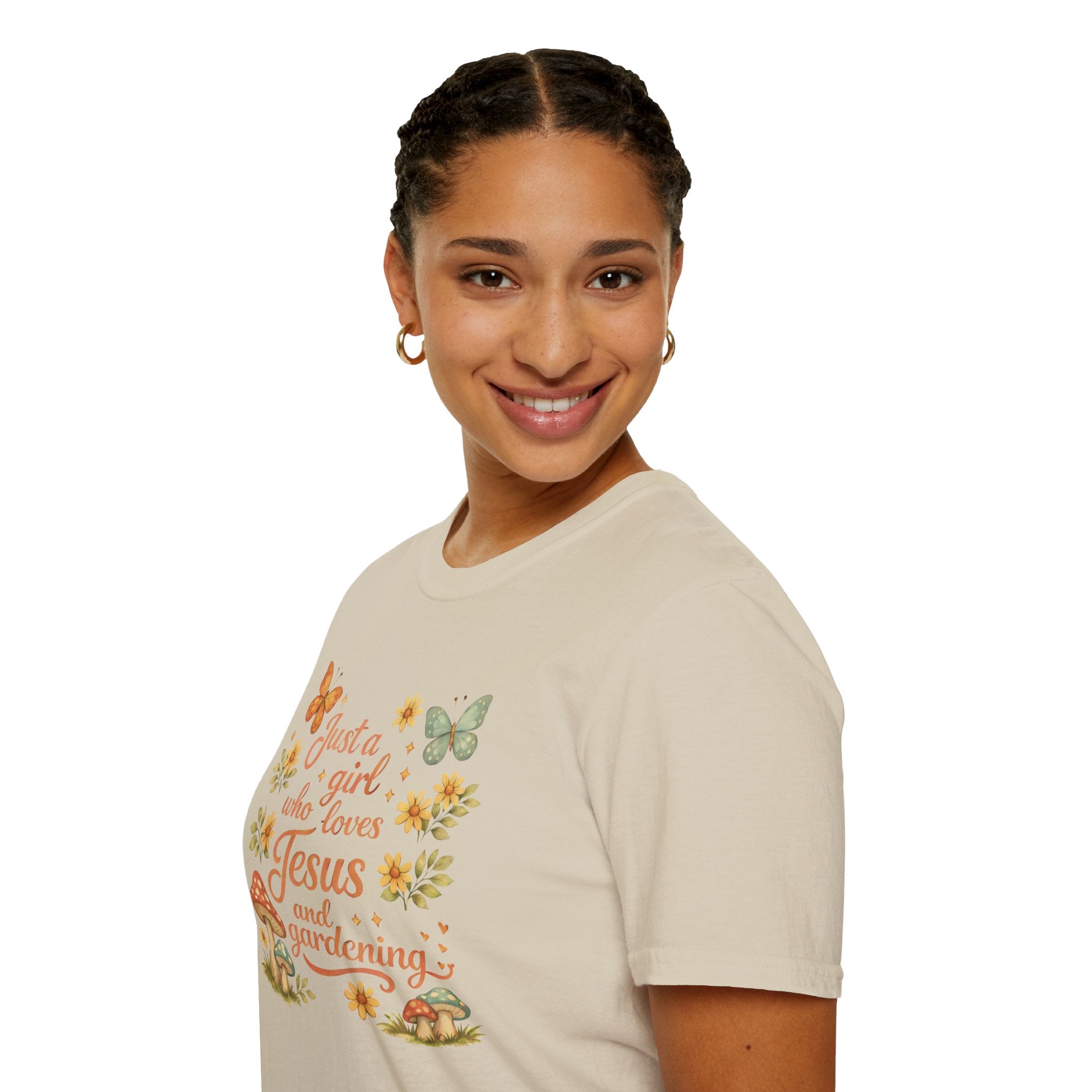 Just A Girl Who Loves Jesus and Gardening Gildan Unisex Tshirt | Christian Gardening T-Shirt | Faith Shirt | Cotton Tee
