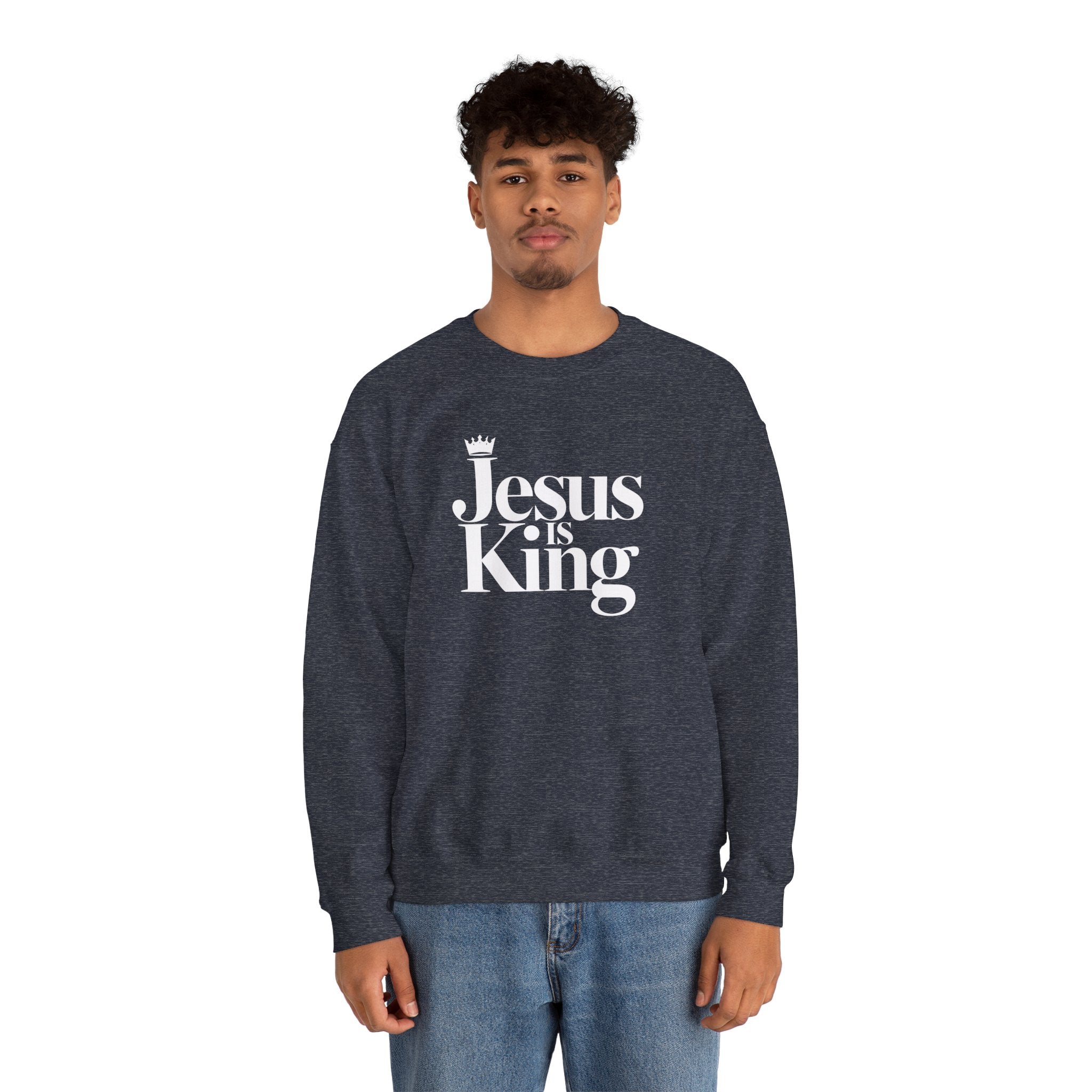 Jesus Is King Sweatshirt — Christian Faith Crewneck