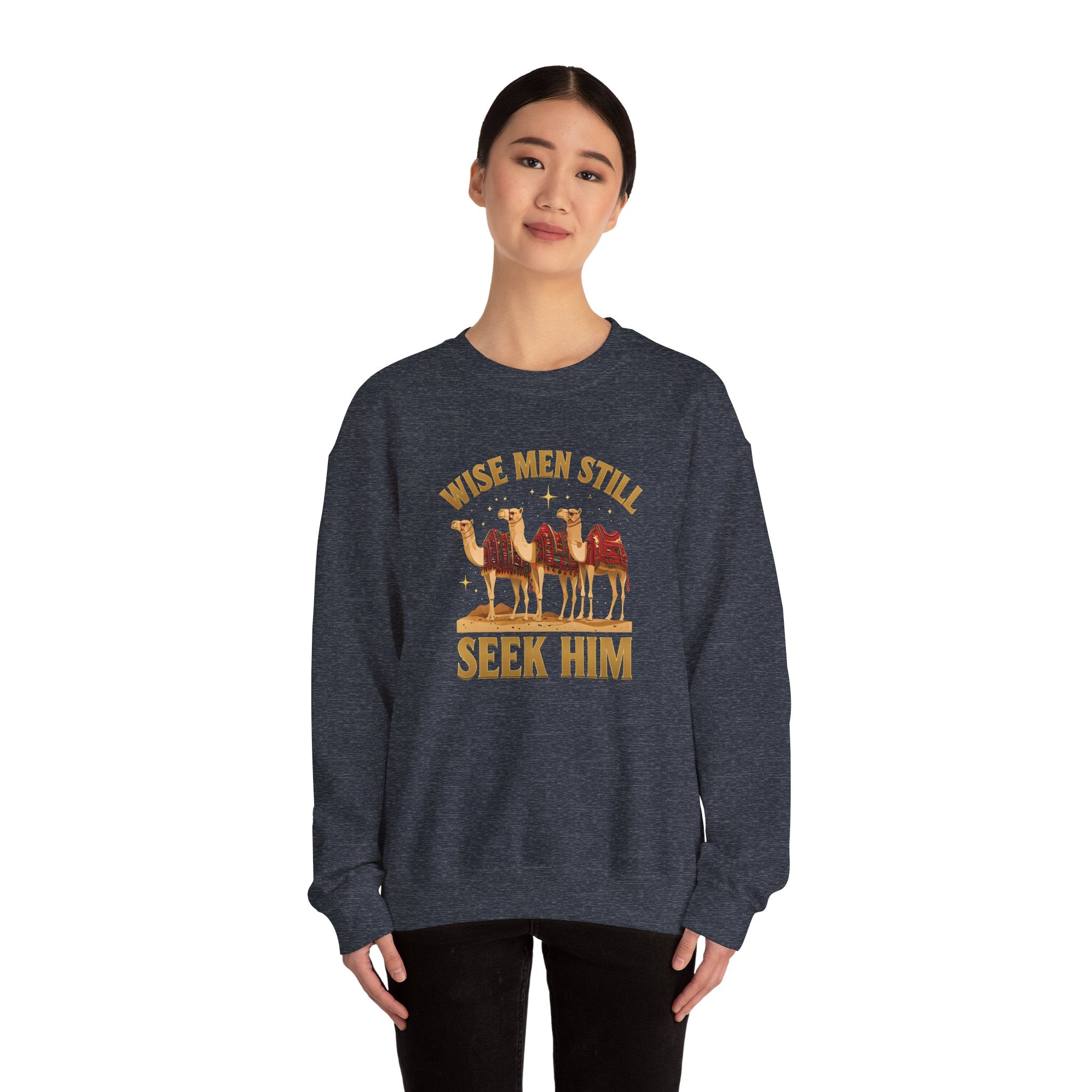 Wise Men Still Seek Him Gildan Unisex Crewneck Sweatshirt | Gift for Men | Religious Holiday Apparel