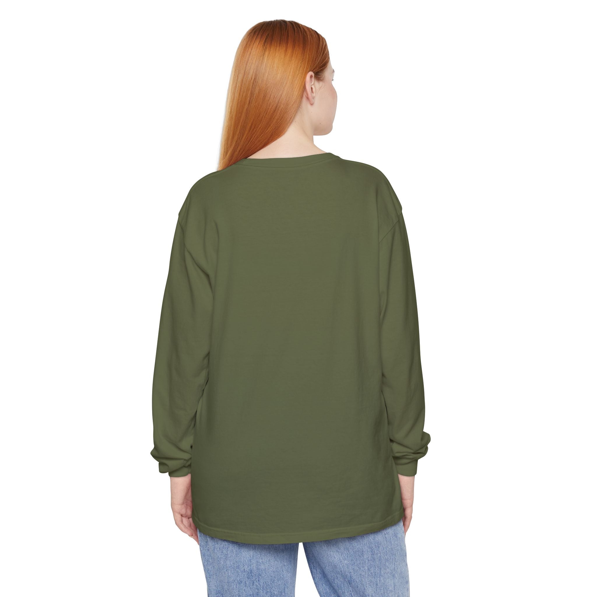Walk by Faith, Not By Sight Comfort Colors Unisex Long Sleeve Shirt | Faith Mountain Graphic Tee | Garment Dyed Cotton