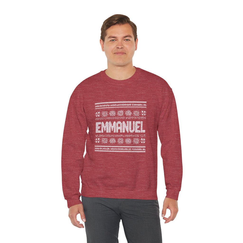 Emmanuel Gildan Unisex Christmas Crewneck Sweatshirt |Christian Holiday Gift