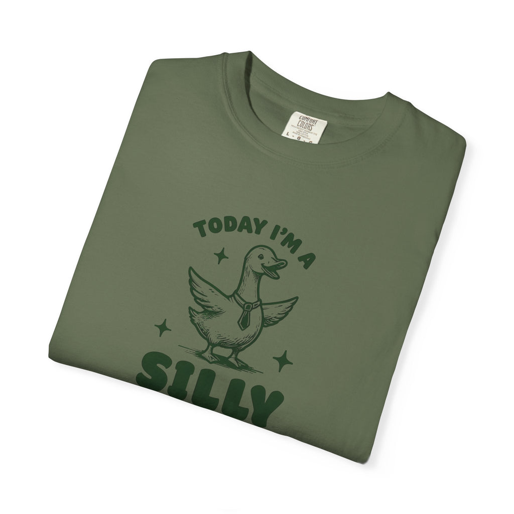 God’s Silly Goose with tie Christian T-Shirt | Graphic Tee | Unisex Garment Dyed Cotton Top S-4XL