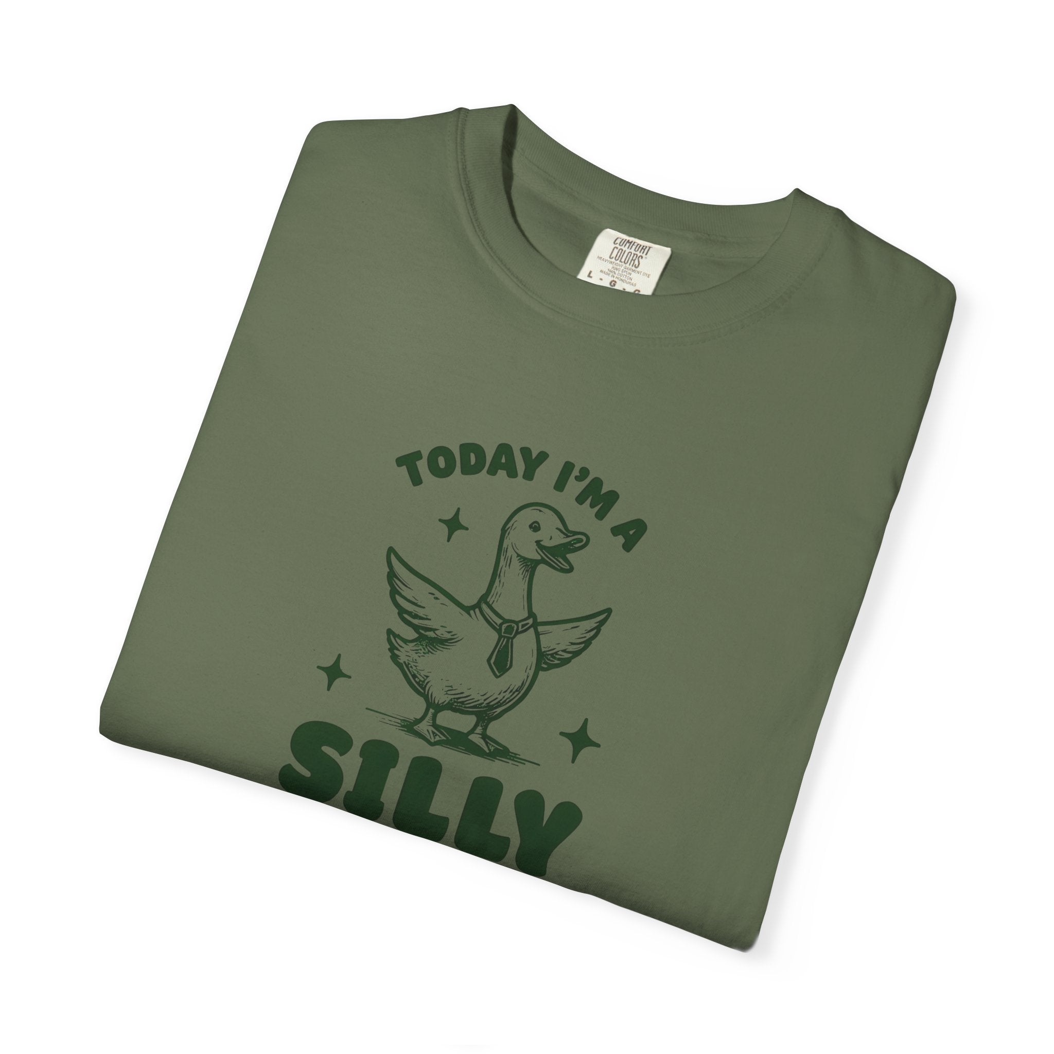 God’s Silly Goose with tie Christian T-Shirt | Graphic Tee | Unisex Garment Dyed Cotton Top S-4XL