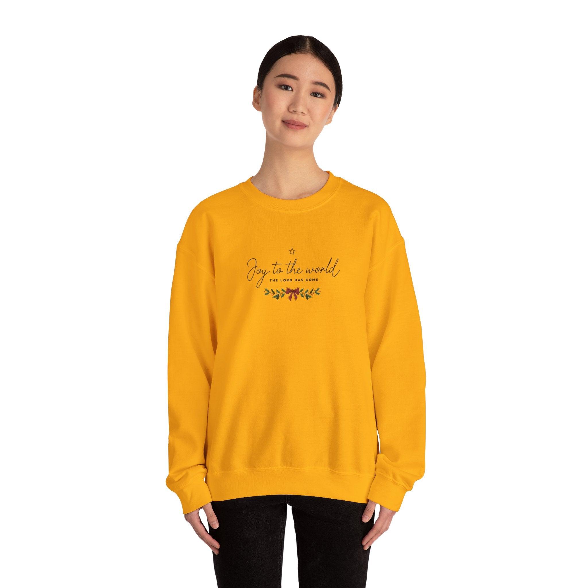 Joy to the World Gildan Unisex Sweatshirt | Faith Crewneck Pullover | Holiday Cozy Winter Gift Top