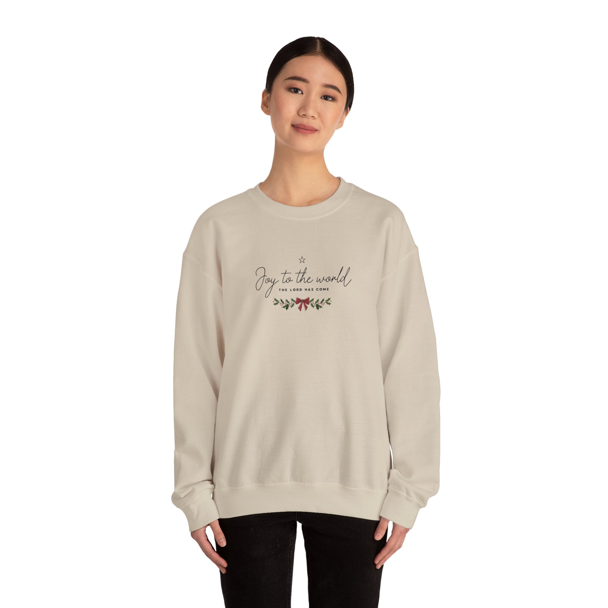 Joy to the World Gildan Unisex Sweatshirt | Faith Crewneck Pullover | Holiday Cozy Winter Gift Top