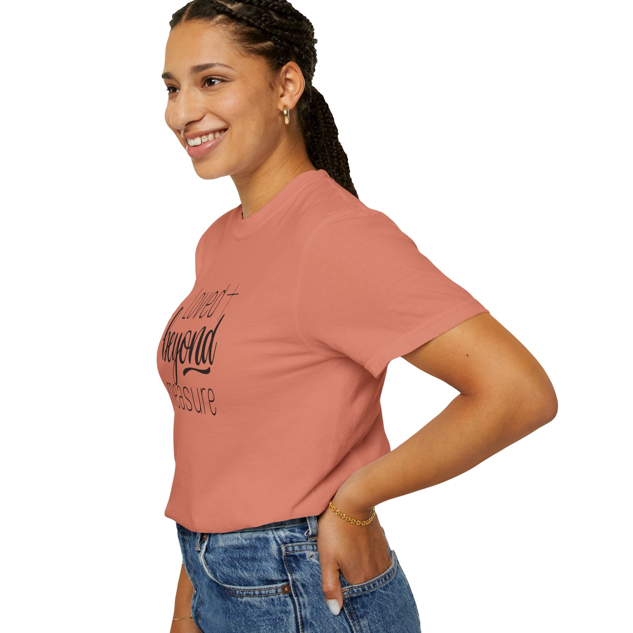 Loved Beyond Measure Unisex Garment-Dyed T-Shirt Soft Cotton Faith Shirt Christian Gift Tee S–4XL