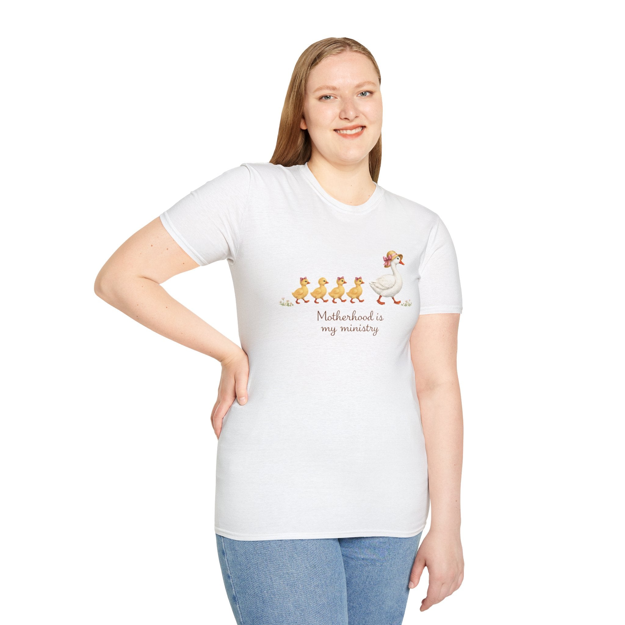 Motherhood Is My Ministry Gildan Softstyle Unisex Tee | Christian Mom T-Shirt