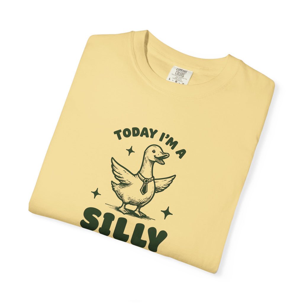 God’s Silly Goose with tie Christian T-Shirt | Graphic Tee | Unisex Garment Dyed Cotton Top S-4XL