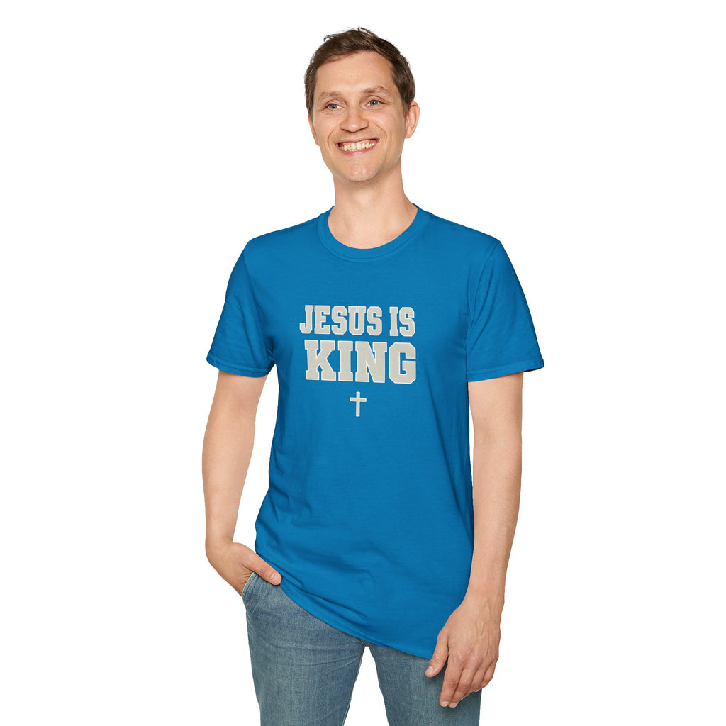 Jesus is King Unisex Gildan Softstyle T-Shirt | Christian Faith Apparel | Christian Gifts