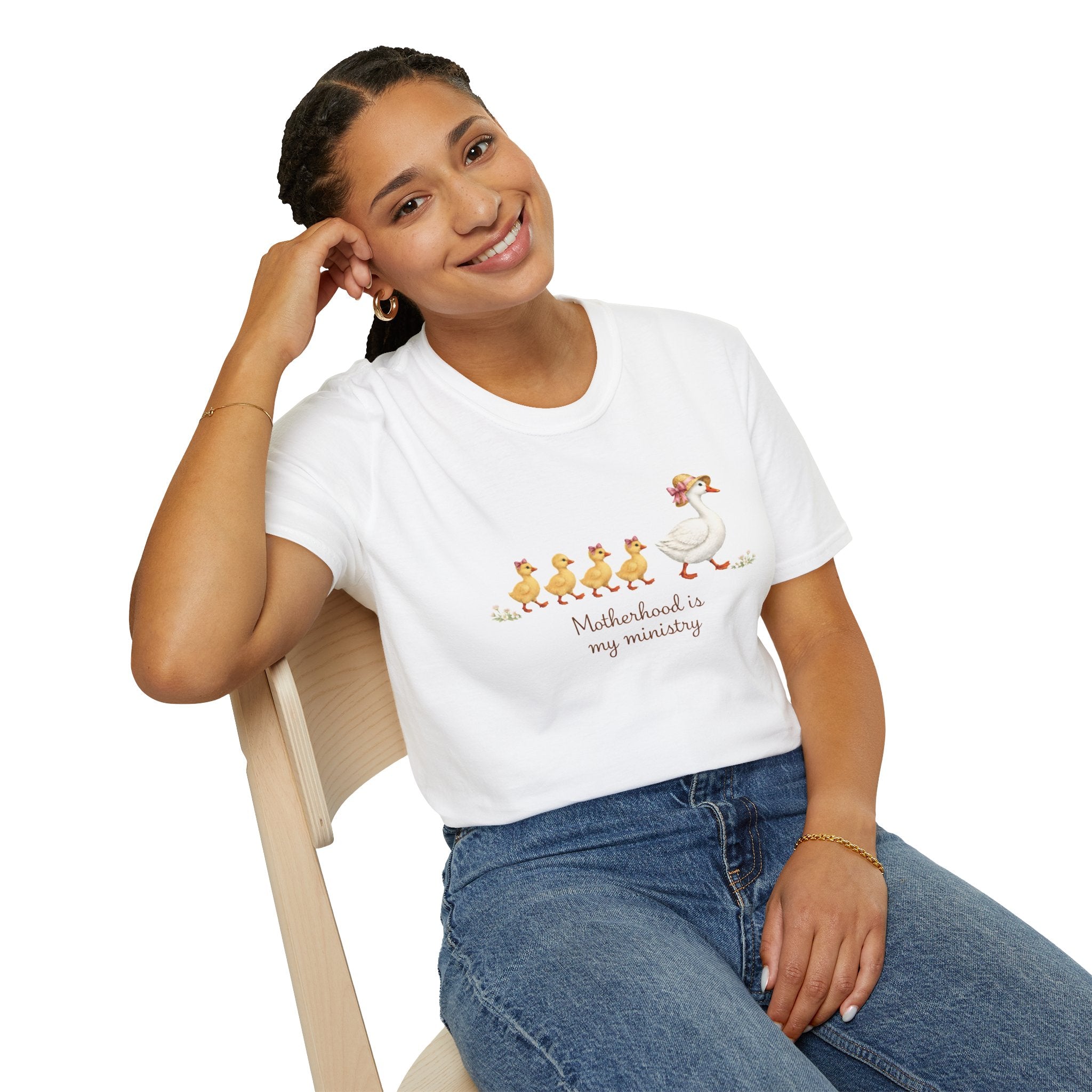 Motherhood Is My Ministry Gildan Softstyle Unisex Tee | Christian Mom T-Shirt