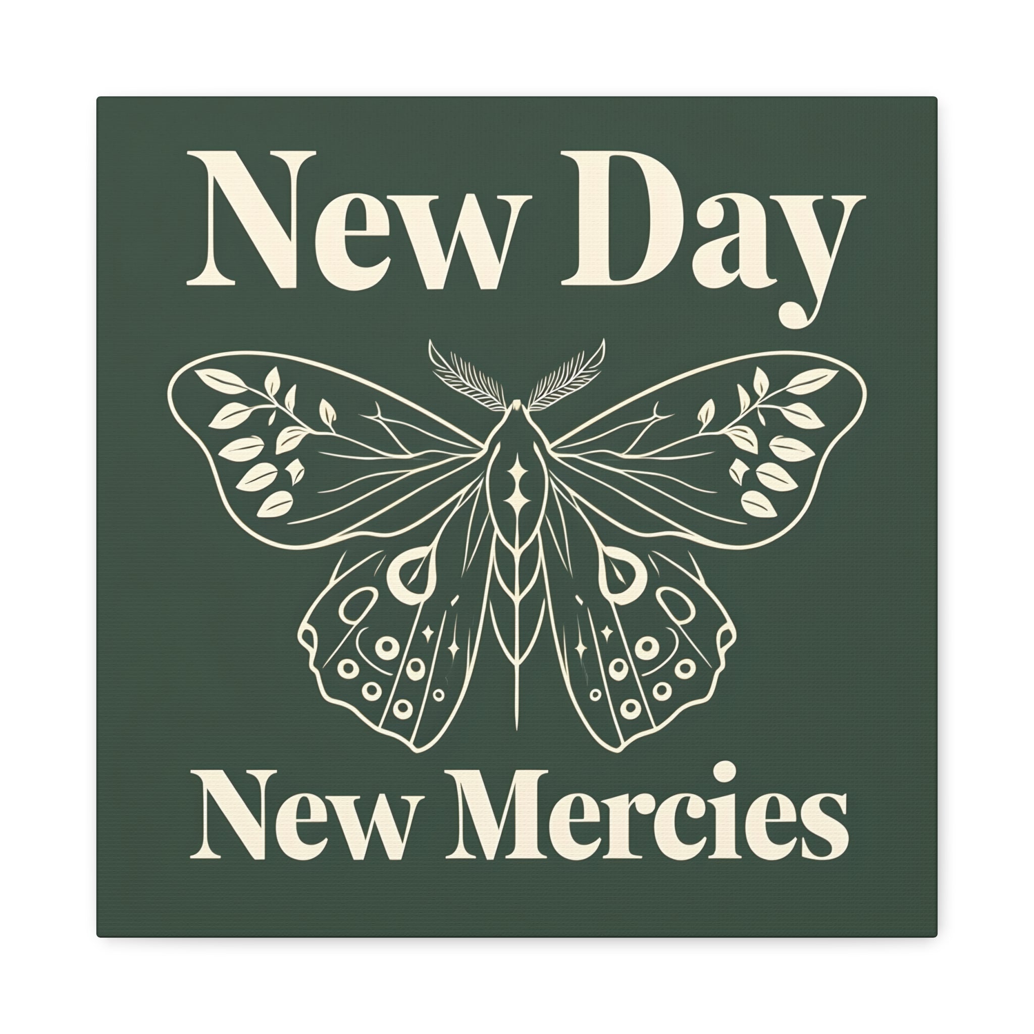 New Day New Mercies Christian Matte Canvas Wall Art | Faith Home Decor | Christian Housewarming Gift