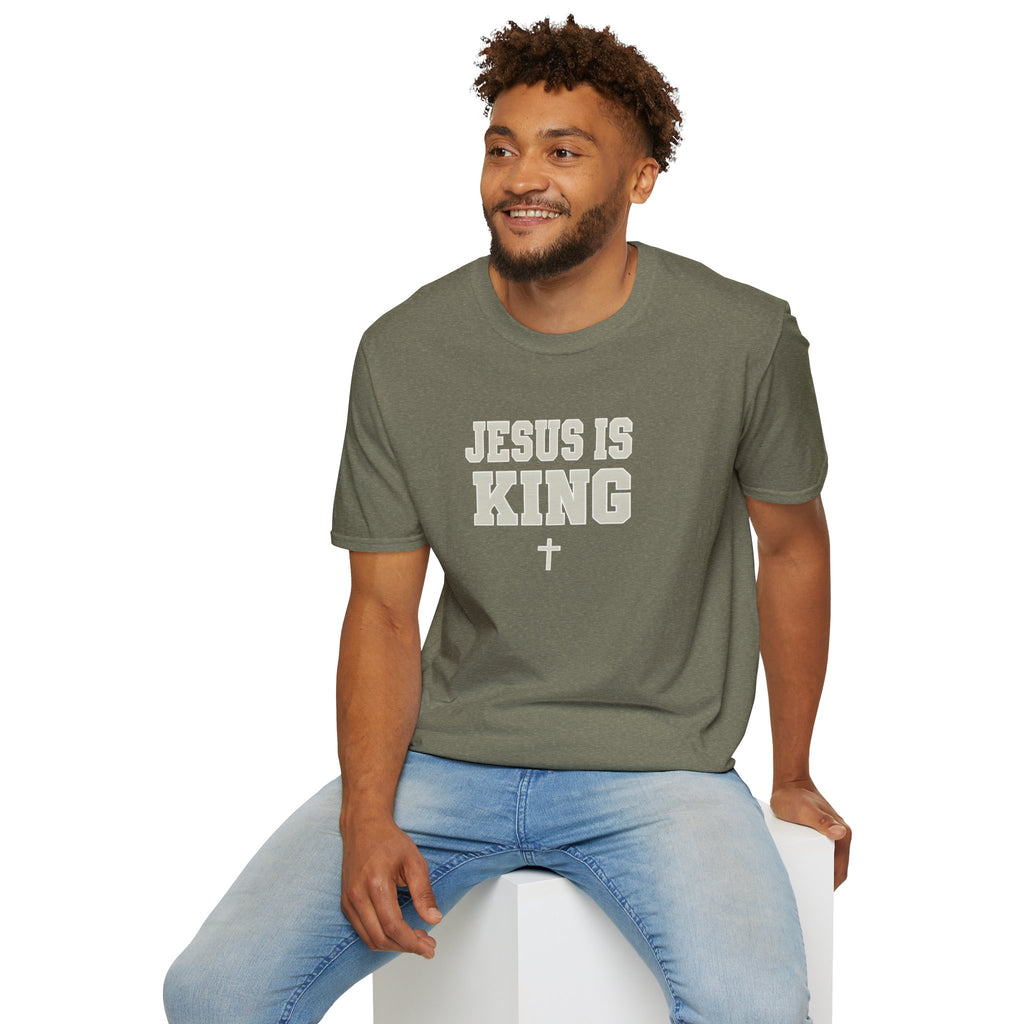Jesus is King Unisex Gildan Softstyle T-Shirt | Christian Faith Apparel | Christian Gifts