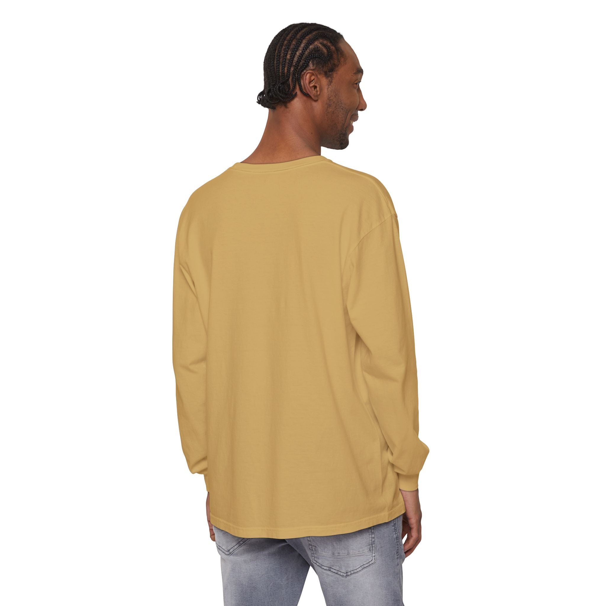 Walk by Faith, Not By Sight Comfort Colors Unisex Long Sleeve Shirt | Faith Mountain Graphic Tee | Garment Dyed Cotton