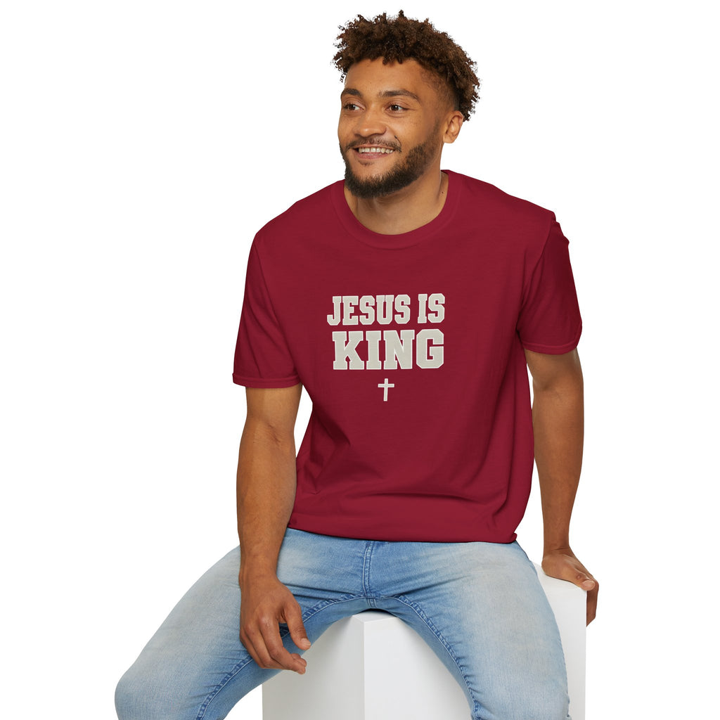 Jesus is King Unisex Gildan Softstyle T-Shirt | Christian Faith Apparel | Christian Gifts