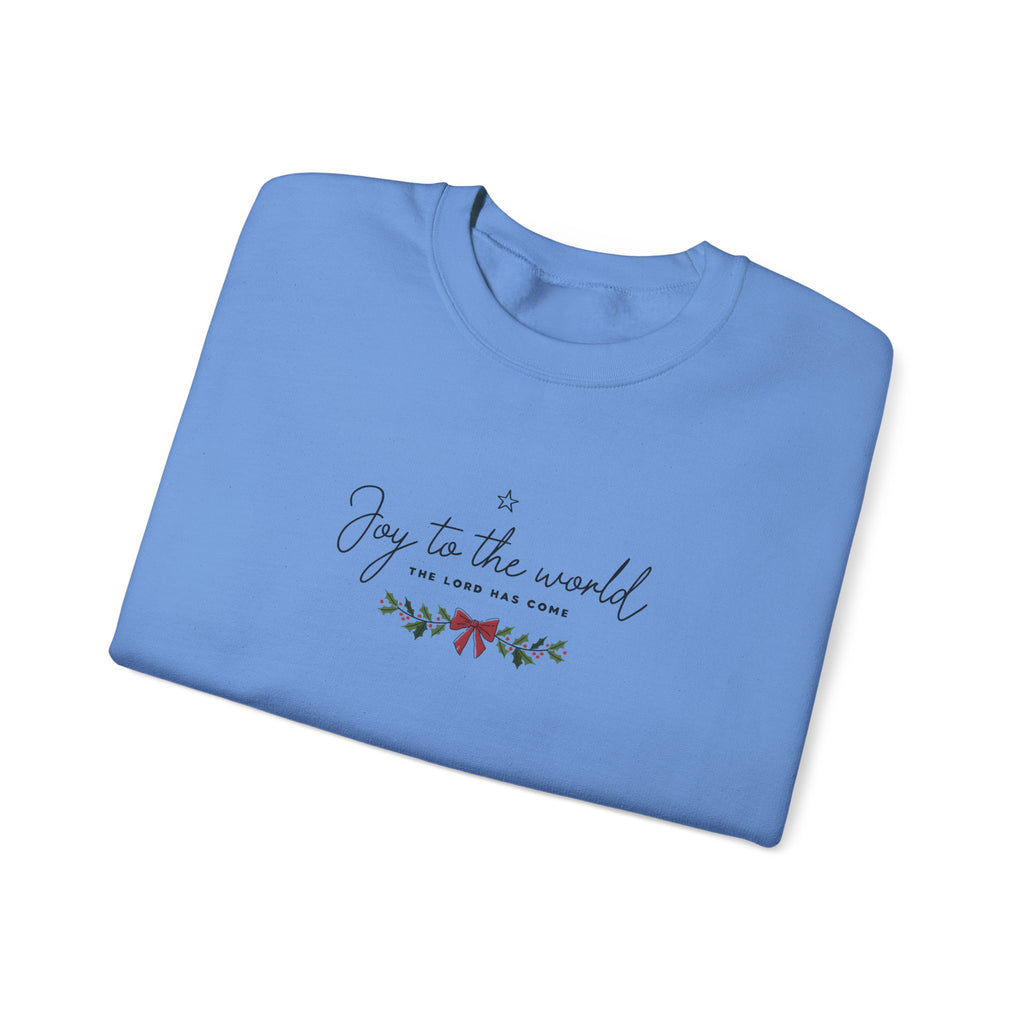 Joy to the World Gildan Unisex Sweatshirt | Faith Crewneck Pullover | Holiday Cozy Winter Gift Top