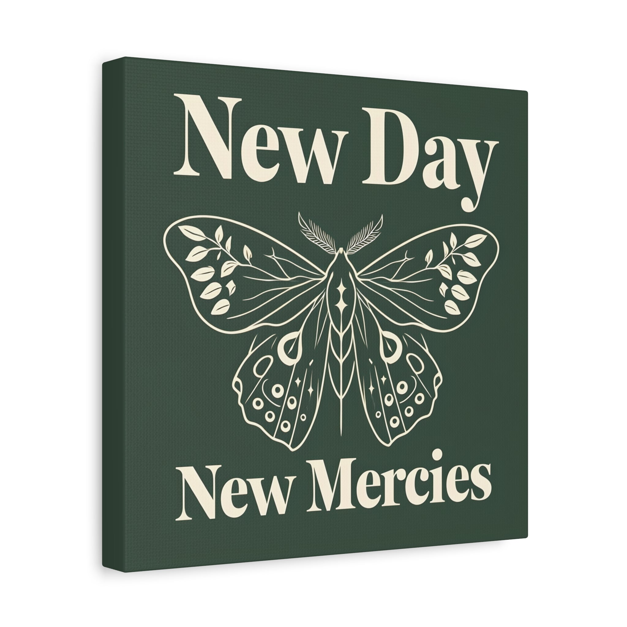 New Day New Mercies Christian Matte Canvas Wall Art | Faith Home Decor | Christian Housewarming Gift