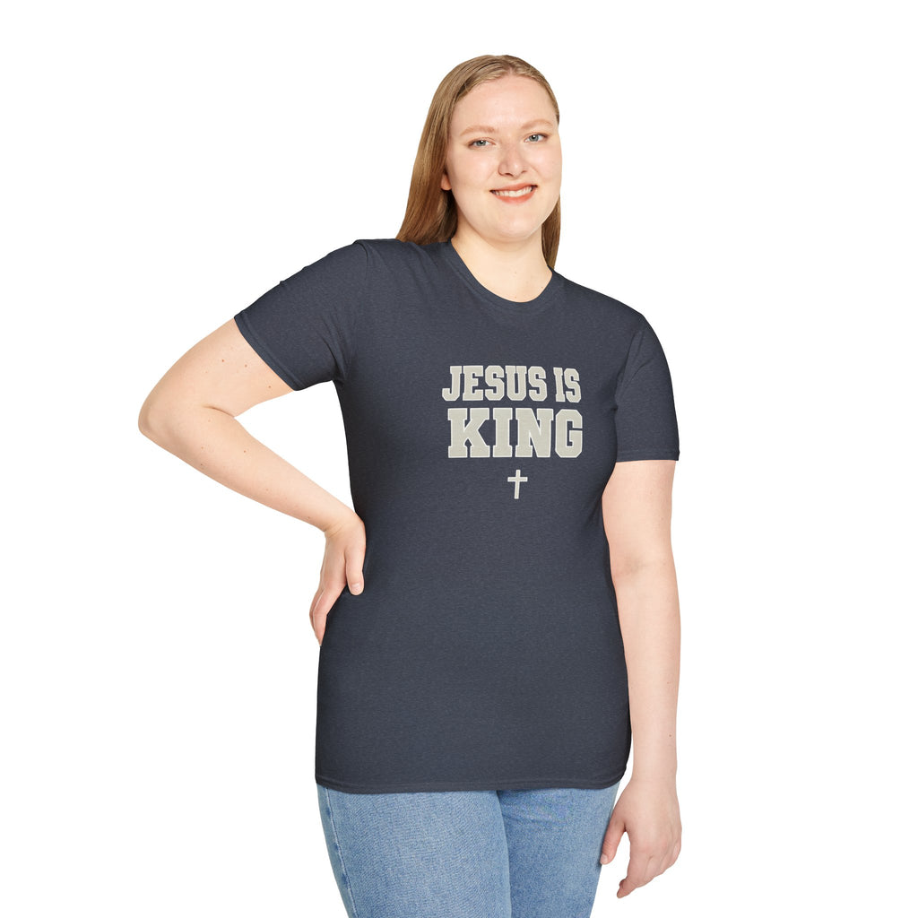 Jesus is King Unisex Gildan Softstyle T-Shirt | Christian Faith Apparel | Christian Gifts