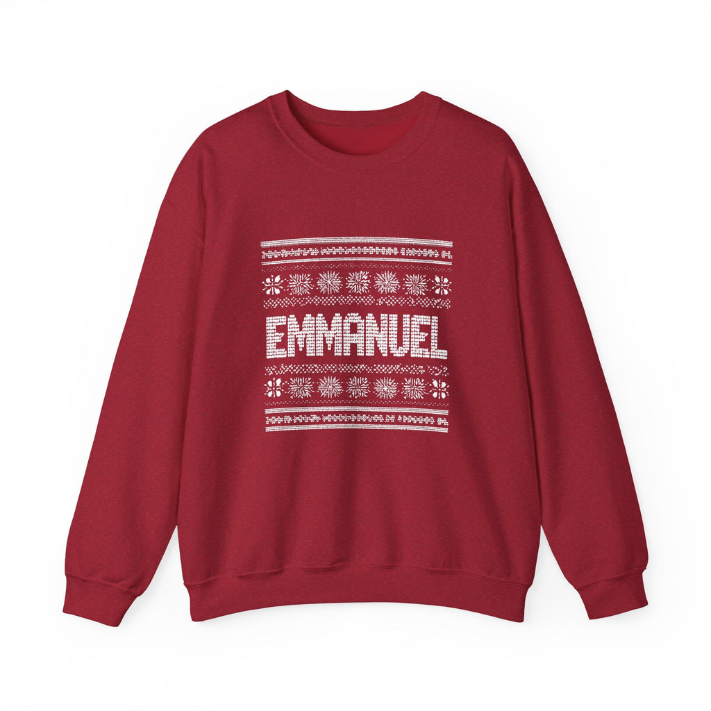 Emmanuel Gildan Unisex Christmas Crewneck Sweatshirt |Christian Holiday Gift