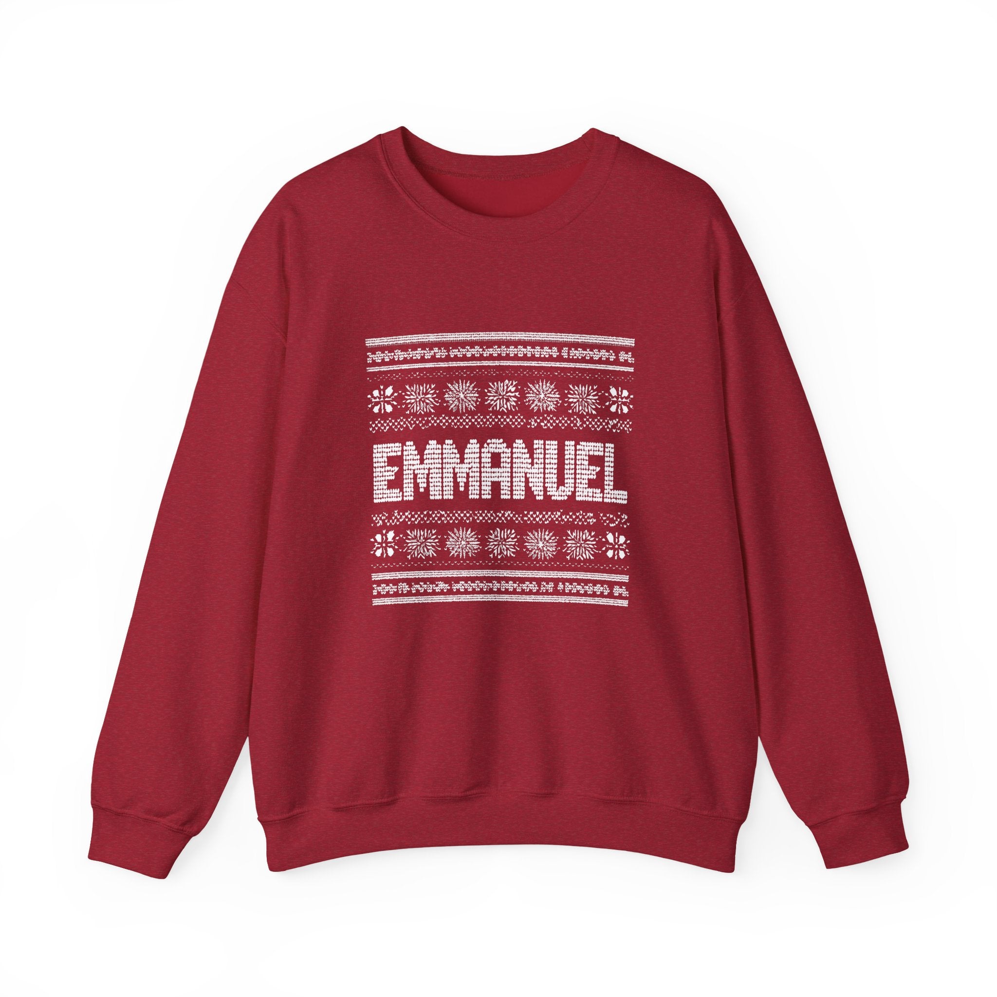 Emmanuel Gildan Unisex Christmas Crewneck Sweatshirt |Christian Holiday Gift