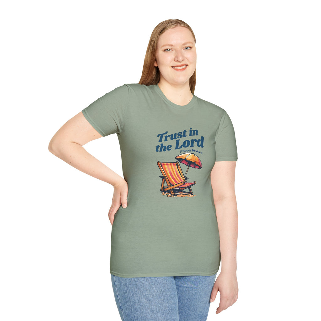 Trust in the Lord Gildan Christian T-Shirt | Beach Graphic Tee | Jesus Shirt | Faith Apparel