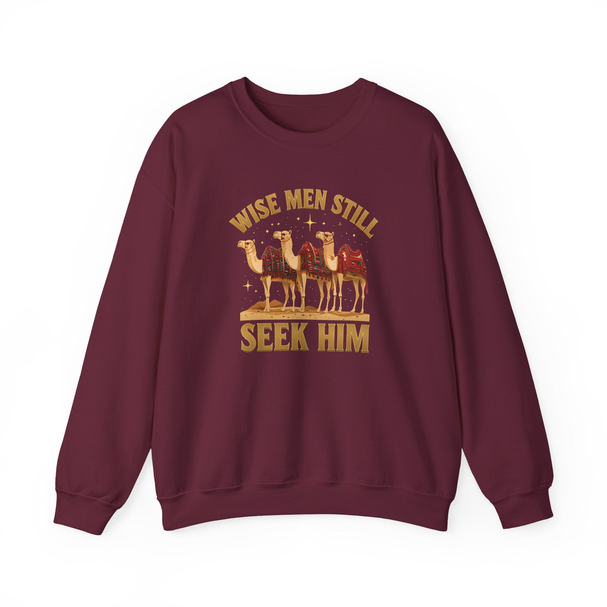 Wise Men Still Seek Him Gildan Unisex Crewneck Sweatshirt | Gift for Men | Religious Holiday Apparel
