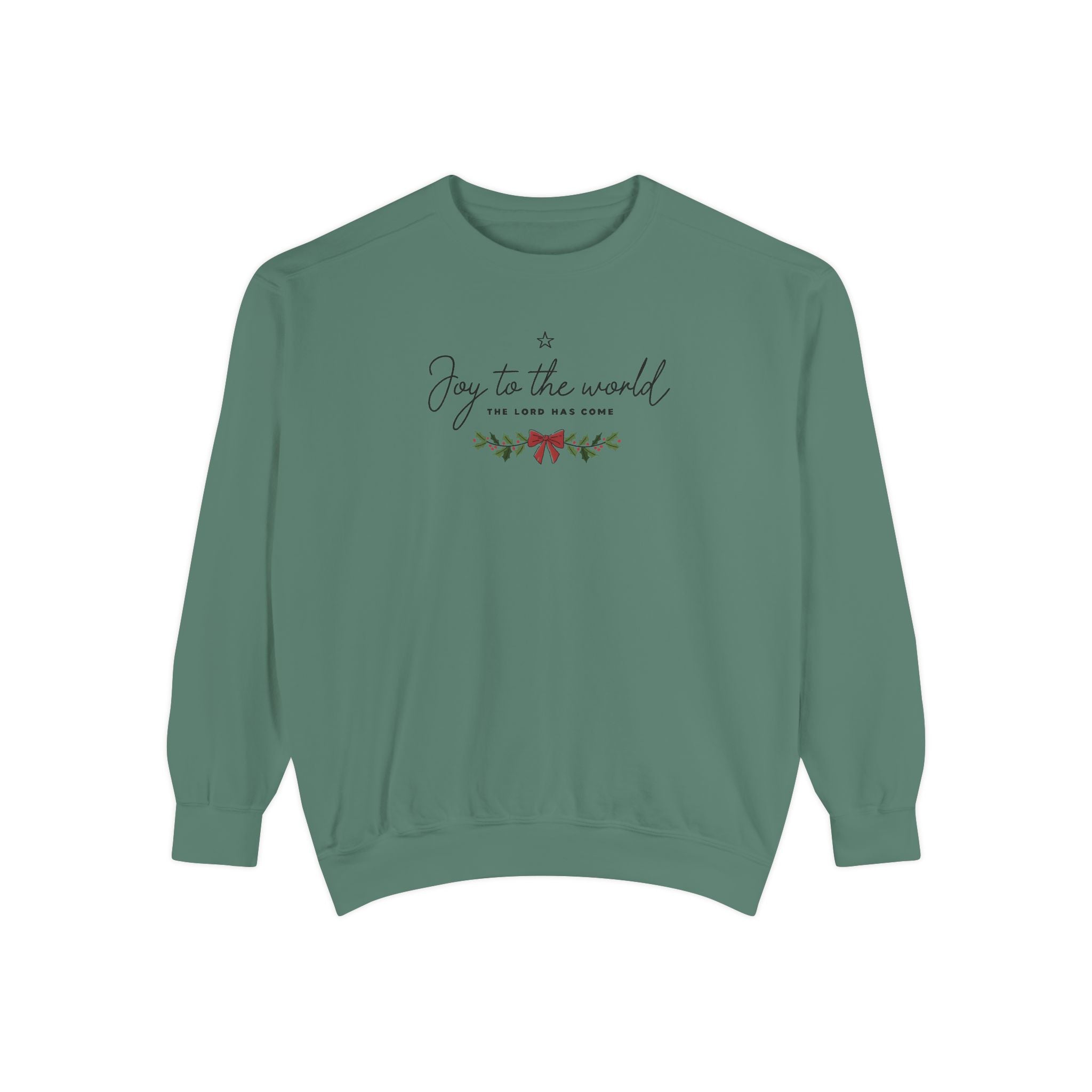 Joy to the World Comfort Colors Unisex Sweatshirt | Cozy Holiday Gift, Casual Fashion, Christmas Apparel, Festive Sweater, Unisex Holiday Wear