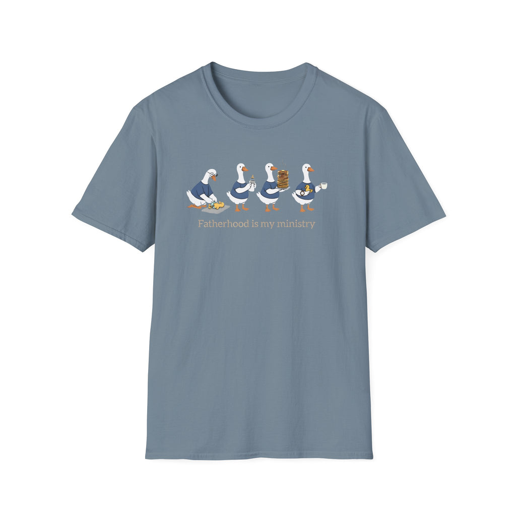Fatherhood Is My Ministry Gildan T-Shirt | Christian Dad Gift | Faith-Based Tee