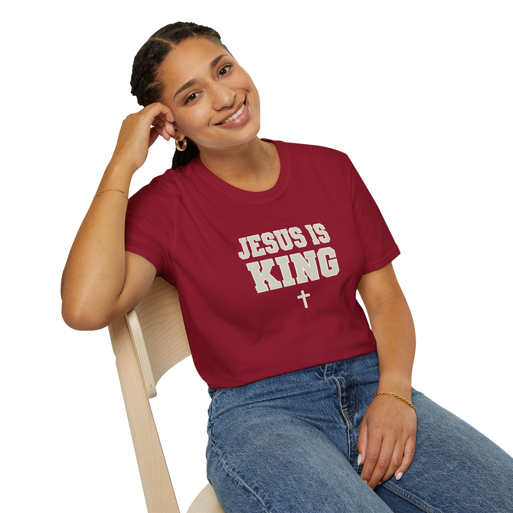 Jesus is King Unisex Gildan Softstyle T-Shirt | Christian Faith Apparel | Christian Gifts