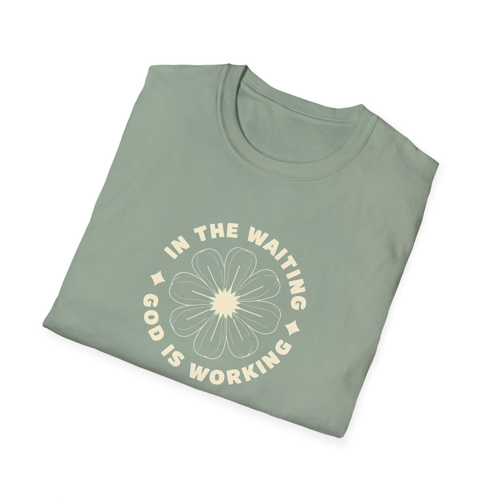In the Waiting God Is Working Christian Gildan Unisex T-shirt | Women’s Faith Graphic Tee