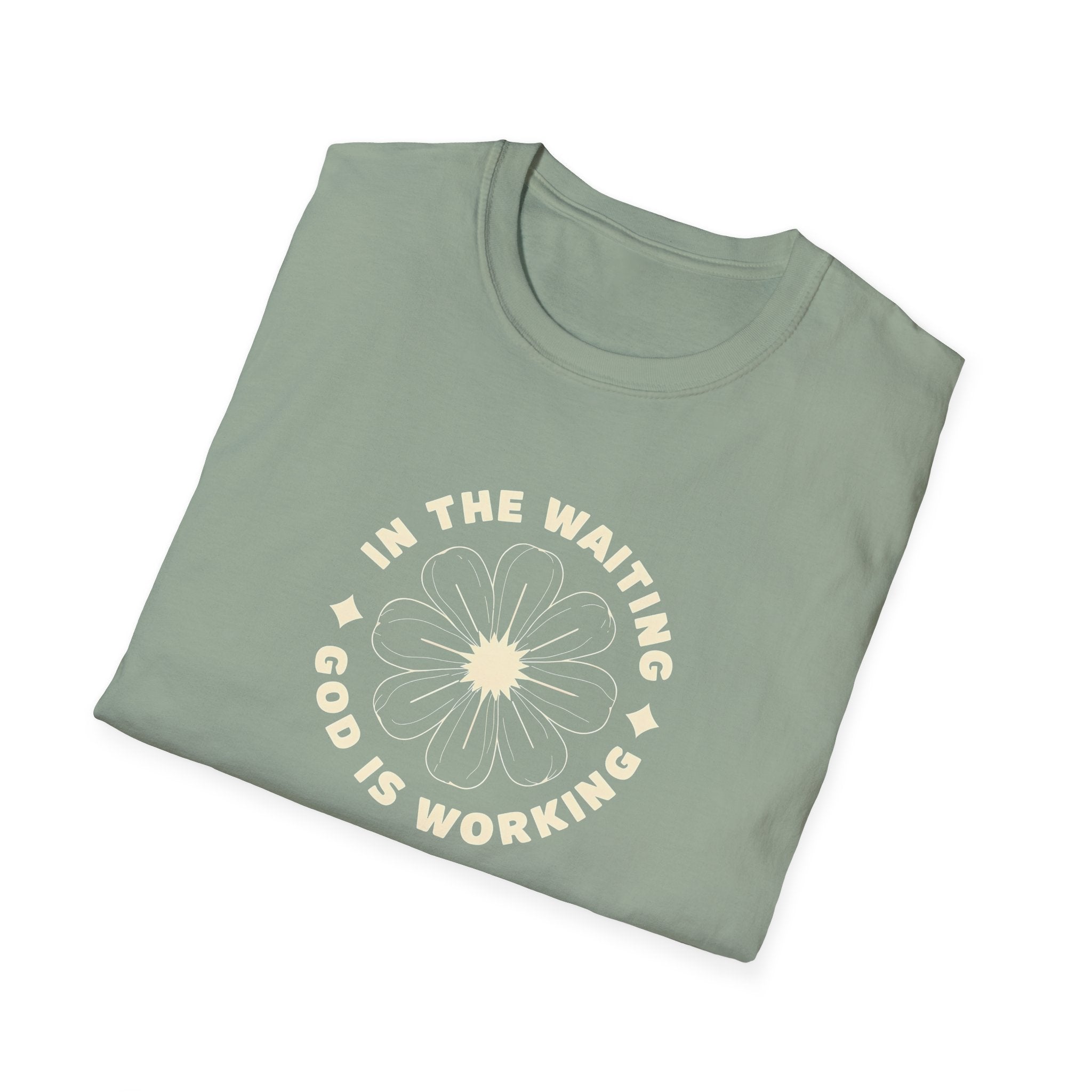 In the Waiting God Is Working Christian Gildan Unisex T-shirt | Women’s Faith Graphic Tee
