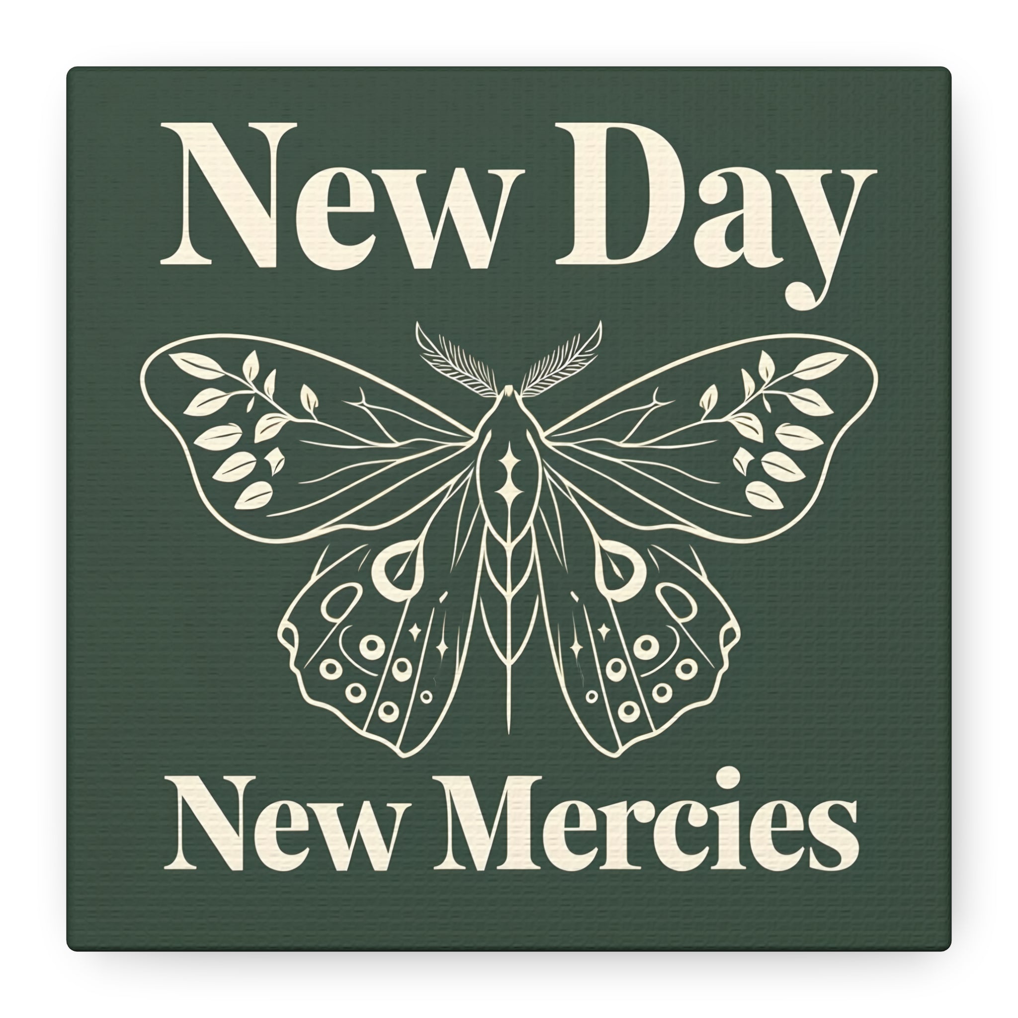 New Day New Mercies Christian Matte Canvas Wall Art | Faith Home Decor | Christian Housewarming Gift