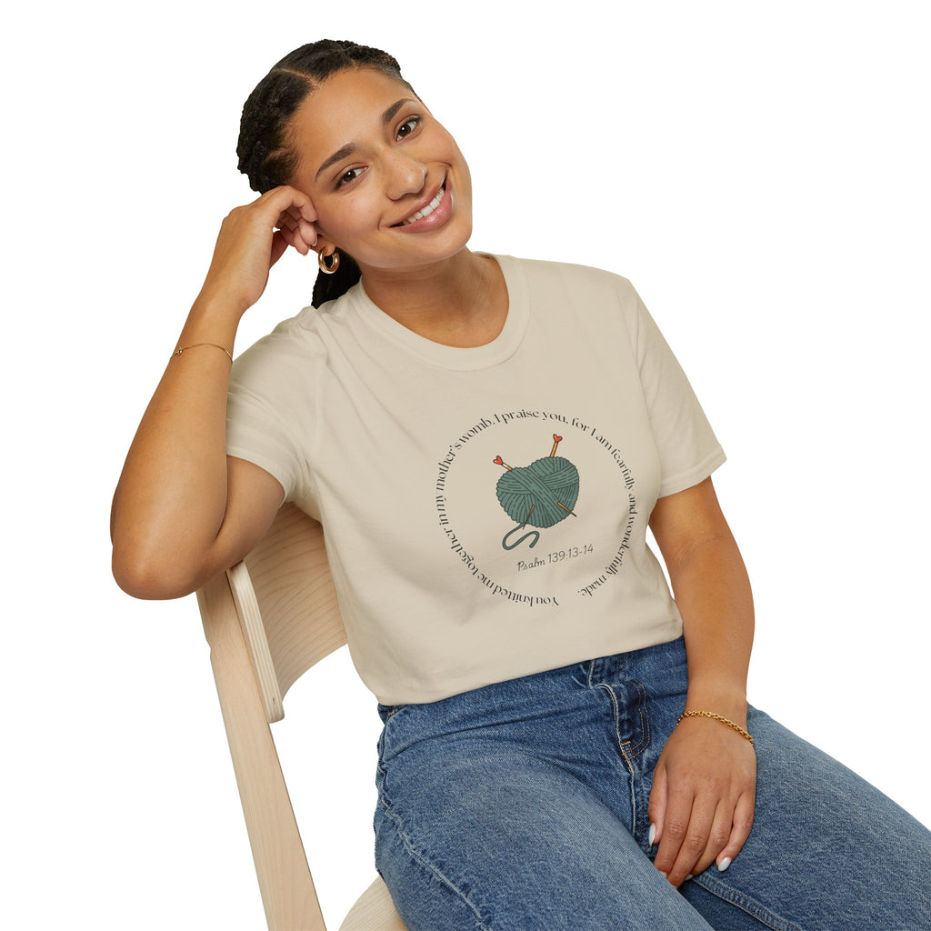 Psalm 139:13-14 Gildan Unisex Christian T-Shirt | Fearfully Wonderfully Made Tee | Christian Gift