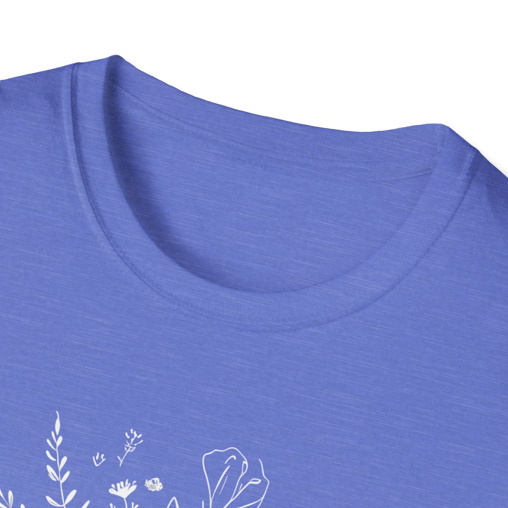 Created with Purpose Carried By Grace Christian Floral Gildan T-Shirt Women’s Faith Shirt Minimalist Design Soft Cotton Tee