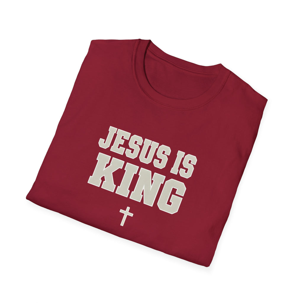 Jesus is King Unisex Gildan Softstyle T-Shirt | Christian Faith Apparel | Christian Gifts