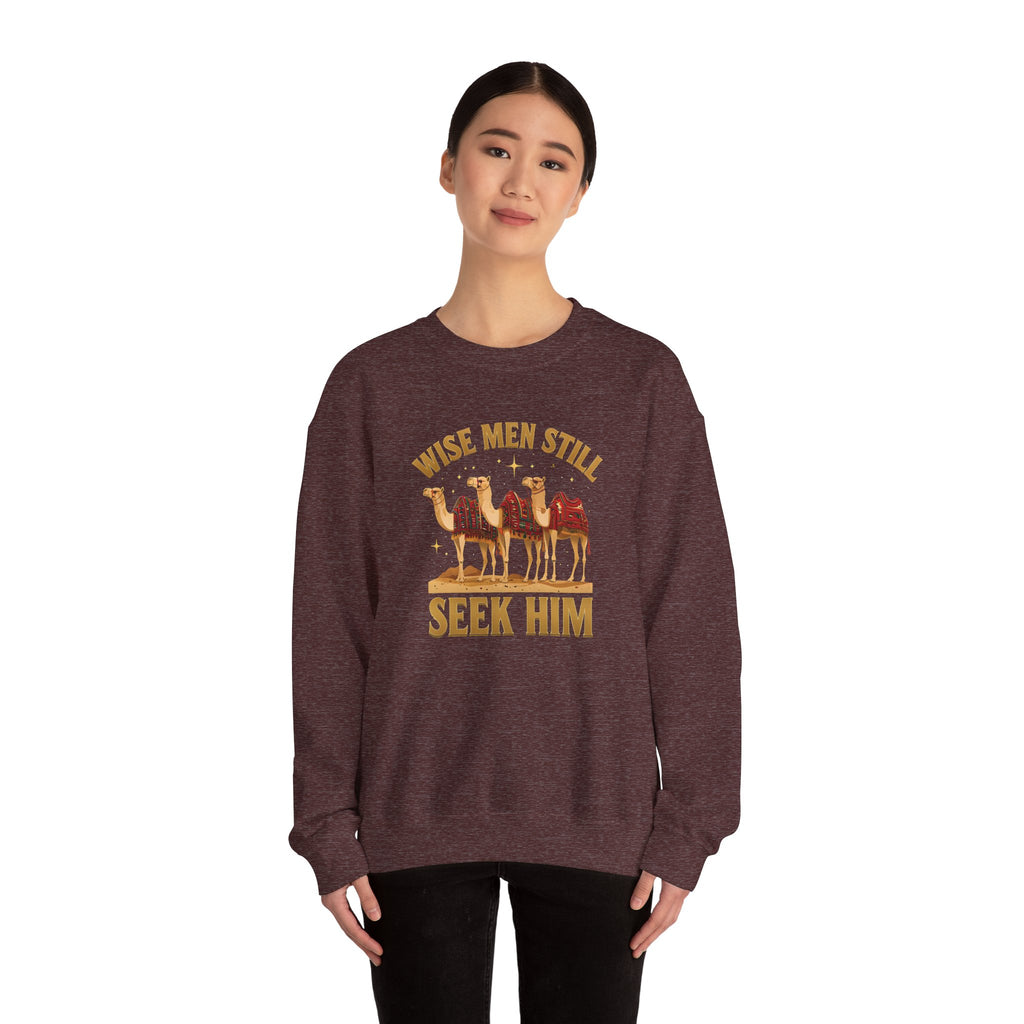 Wise Men Still Seek Him Gildan Unisex Crewneck Sweatshirt | Gift for Men | Religious Holiday Apparel