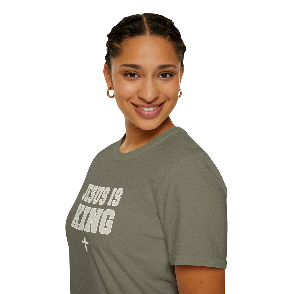 Jesus is King Unisex Gildan Softstyle T-Shirt | Christian Faith Apparel | Christian Gifts