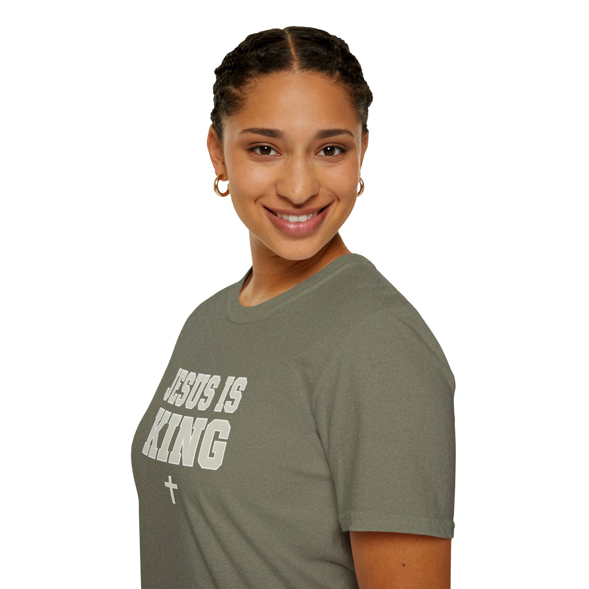Jesus is King Unisex Gildan Softstyle T-Shirt | Christian Faith Apparel | Christian Gifts