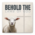 Behold the Lamb of God Canvas – Christian Wall Art with Lamb & Cross Design (Multiple Sizes)