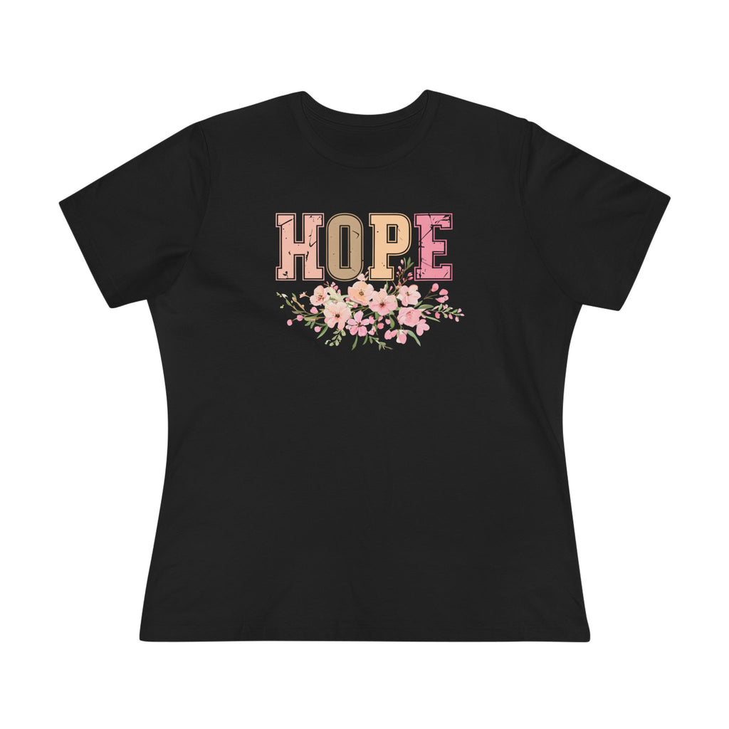 Hope Bella + Canvas Christian T-Shirt with Floral Design – Faith-Based Shirt for Women, Bible Verse Inspired Gift Idea