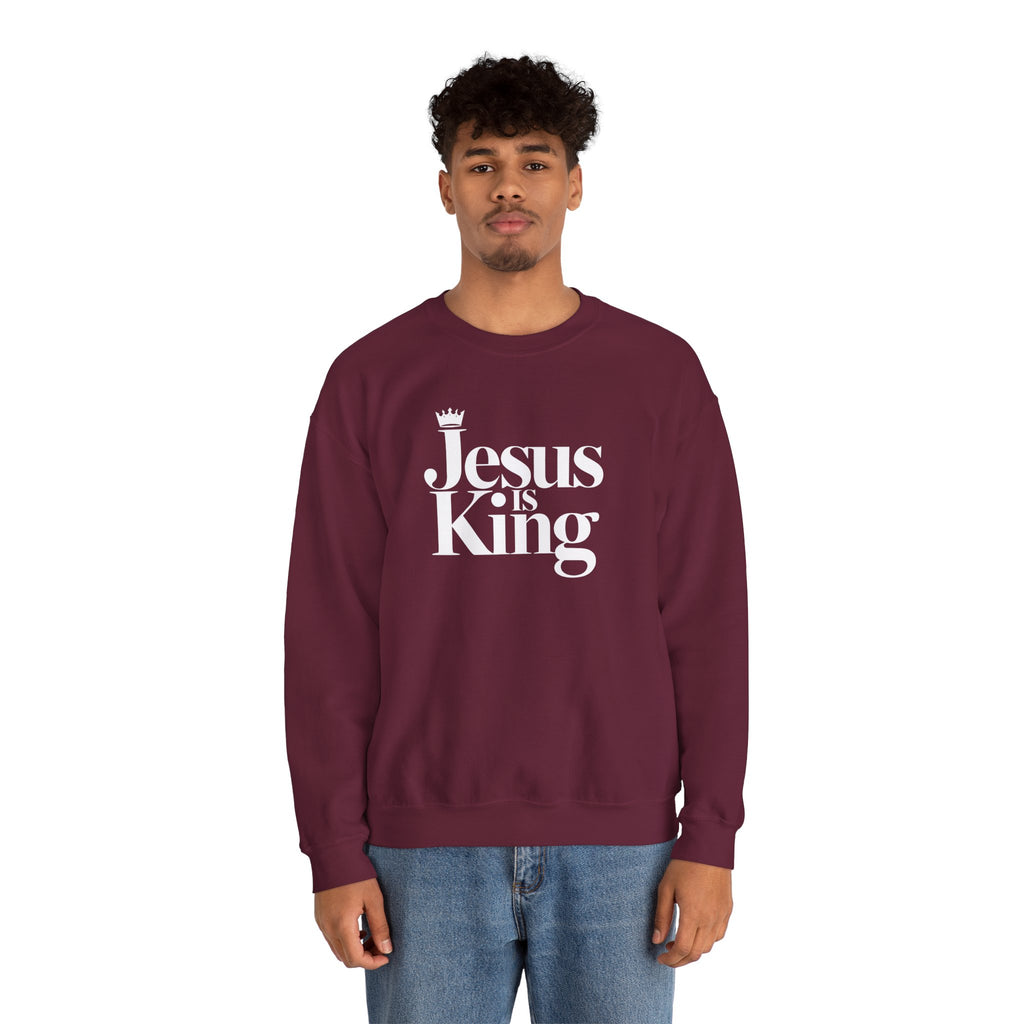 Jesus Is King Sweatshirt — Christian Faith Crewneck
